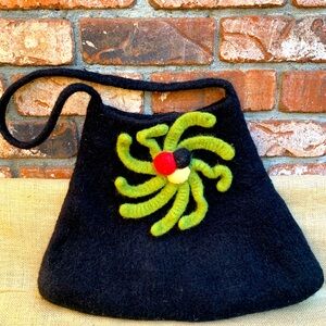 JZ Bags boiled wool handbag